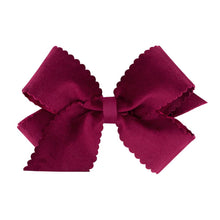 Medium Grosgrain Scalloped Edge Faux Velvet Overlay