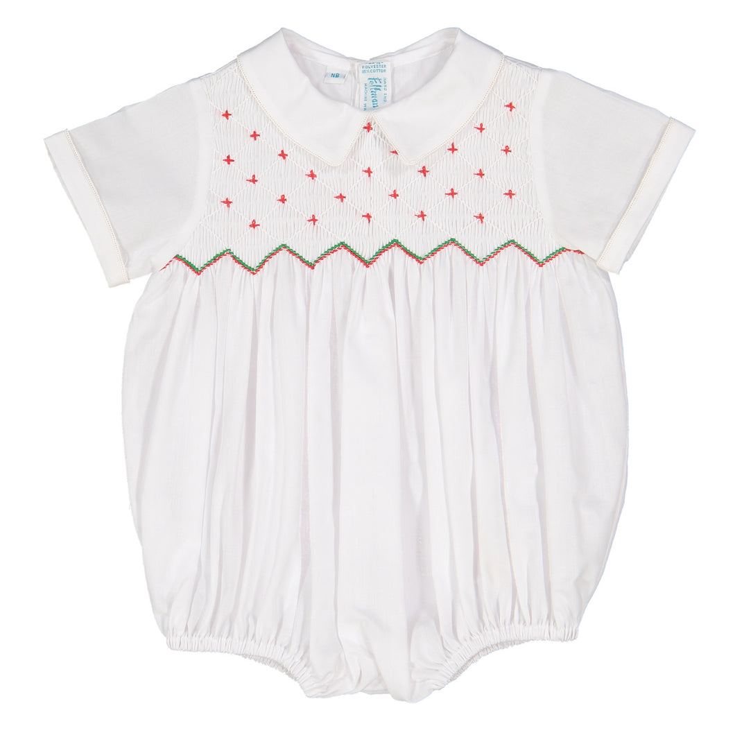 Smocked Diamond Holiday Creeper