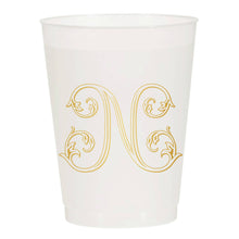 Initial Monogrammed Frosted Cups