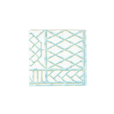 Bamboo Screen Robin's Egg Paper Linen Luncheon Napkins