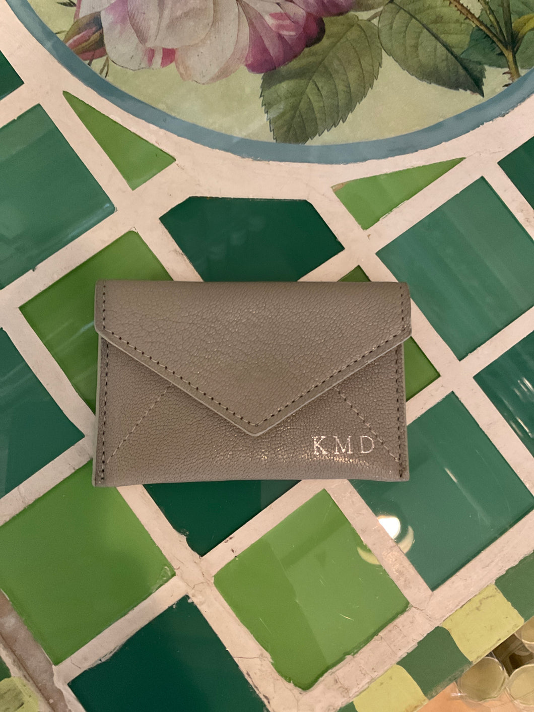 KMD- Grey Goatskin Mini Envelop-ENSGTI