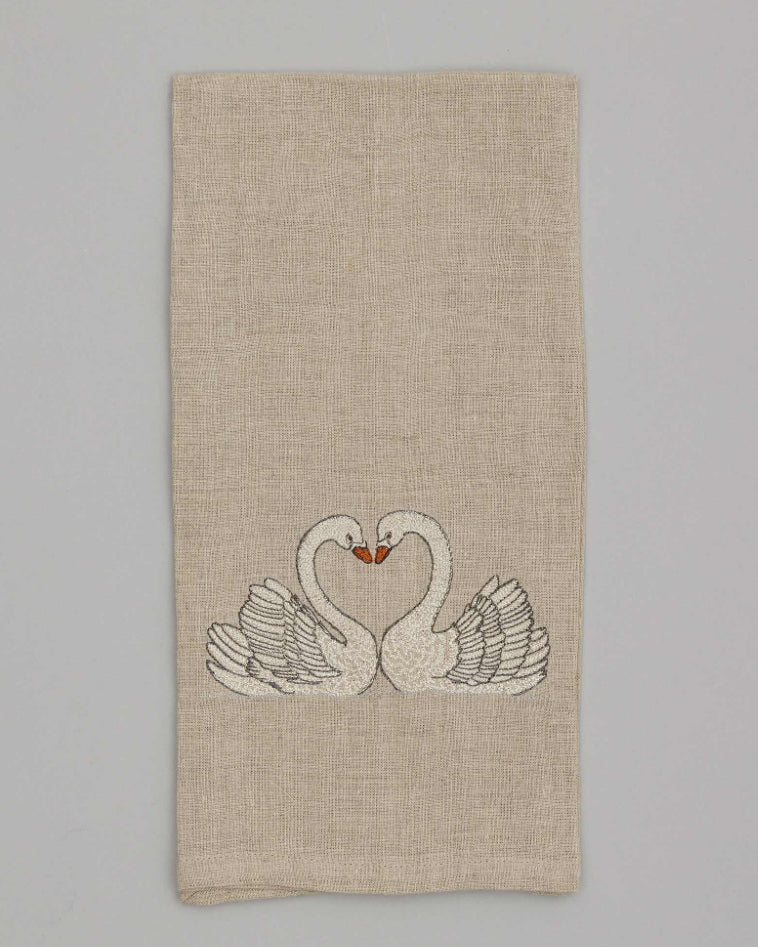Swan Love Tea Towel