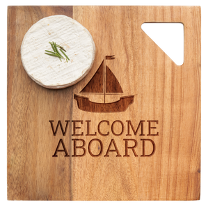 Acacia Modern Geo Square | Welcome Aboard | 12x12