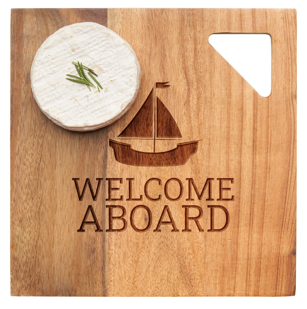 Acacia Modern Geo Square | Welcome Aboard | 12x12