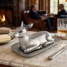 Pewter Doe Butter Dish
