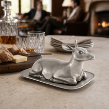 Pewter Doe Butter Dish