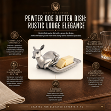 Pewter Doe Butter Dish
