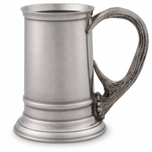 Pewter English Mug with Pewter Antler Handle