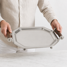 Parlor Tray with Composite Antler Handles