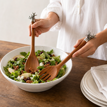 Elk Head Wood Salad Servers