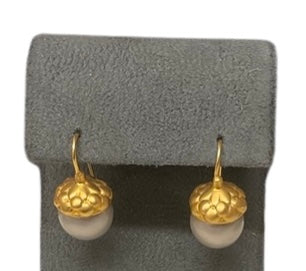Acorn Earring-pale grey