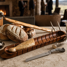 Baguette Board with Antler Bread Knife