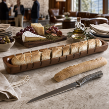 Baguette Board with Antler Bread Knife