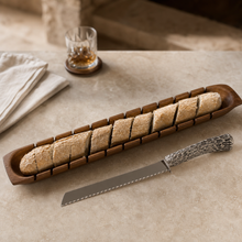 Baguette Board with Antler Bread Knife