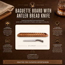 Baguette Board with Antler Bread Knife