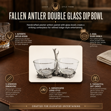 Fallen Antler Double Glass Dip Bowl