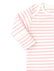 Kissy Kissy Pink Stripe Footie