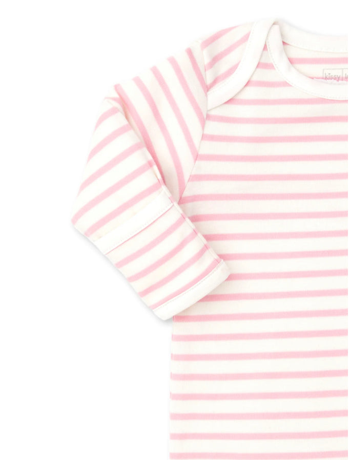 Kissy Kissy Pink Stripe Footie