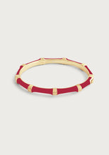 Bamboo Enameled Hinged Bangle