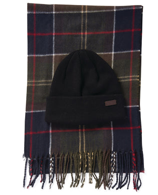 BARBOUR SWINTON BEANIE & GALINGALE SCARF GIFT SET
