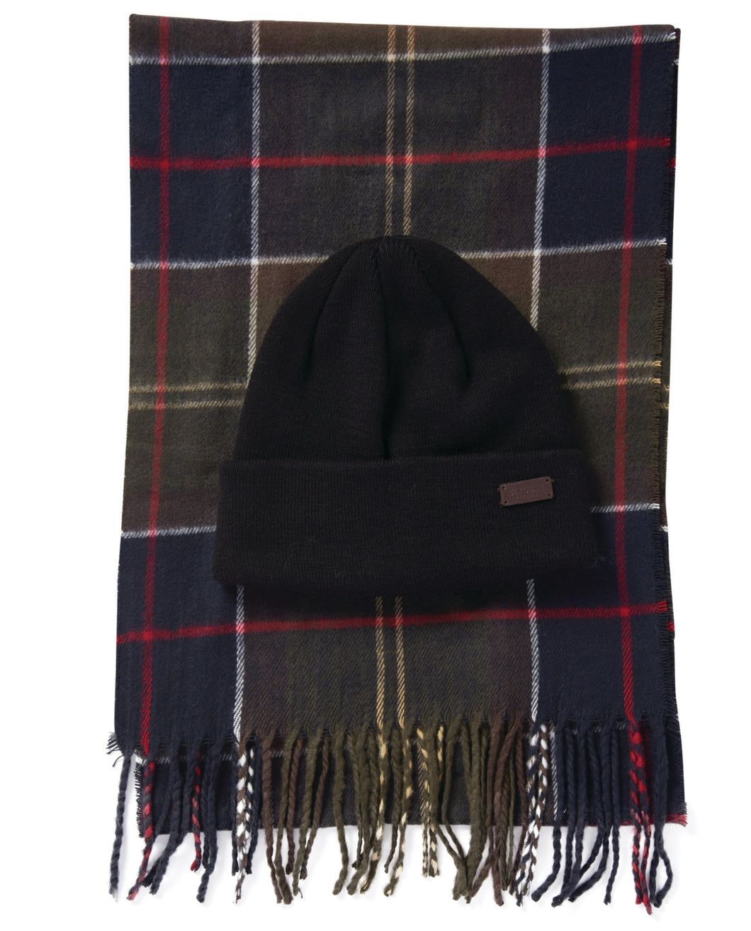 BARBOUR SWINTON BEANIE & GALINGALE SCARF GIFT SET