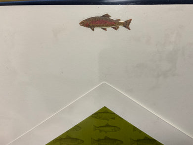 10 Engraved Trout Cards-CC3713