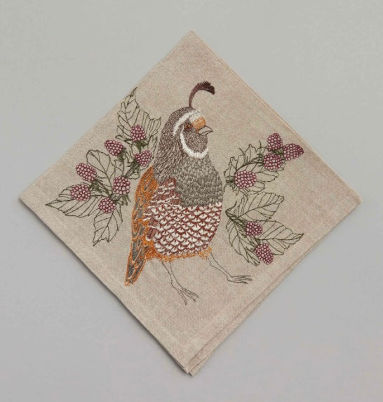 Quail Dinner Napkins Set/4 - 20