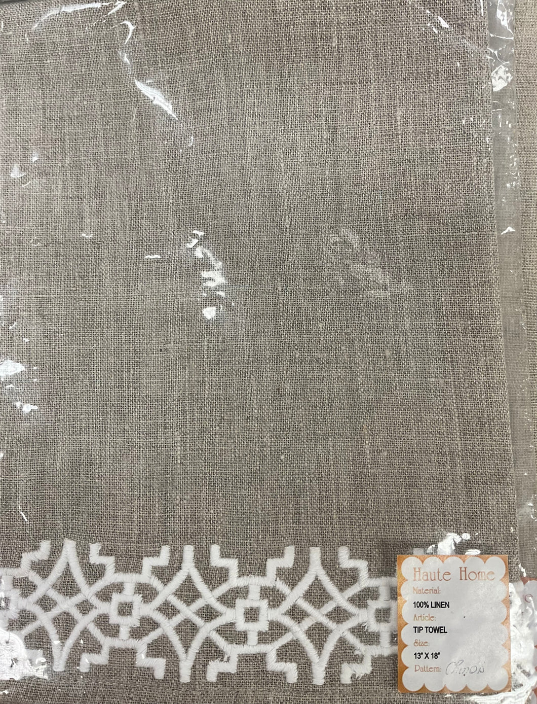 Chinois Tip Towel On Flax-50241-WF