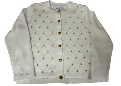PEARL SMOCKED CARDIGAN