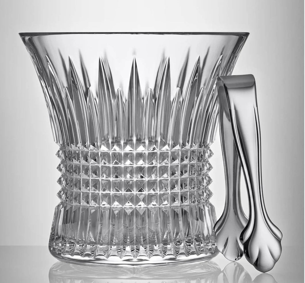 Lismore Diamond Ice Bucket With Tongs