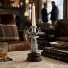 Pewter Elk 1 Taper Candlestick