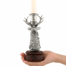 Pewter Elk 1 Taper Candlestick
