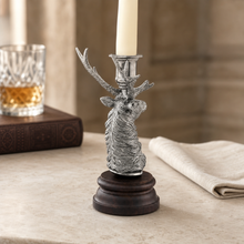 Pewter Elk 1 Taper Candlestick