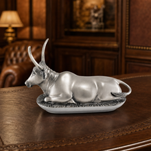 Pewter Longhorn Steer Butter Dish
