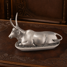 Pewter Longhorn Steer Butter Dish