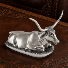 Pewter Longhorn Steer Butter Dish