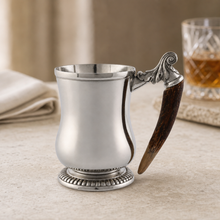 Curved English Mug -  Antler Handle