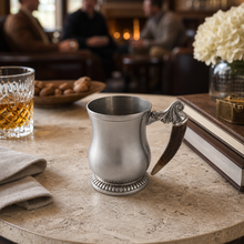 Curved English Mug -  Antler Handle