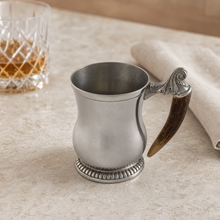 Curved English Mug -  Antler Handle
