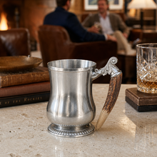 Curved English Mug -  Antler Handle