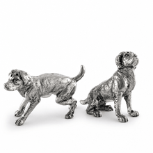 Pewter Spaniel Salt & Pepper Set