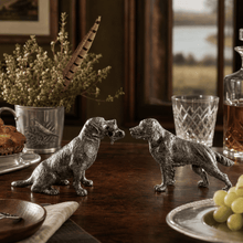 Pewter Hunting Dogs Salt & Pepper Set