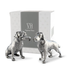 Pewter Hunting Dogs Salt & Pepper Set