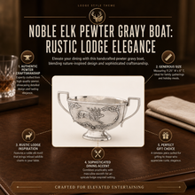 Noble Elk Pewter Gravy Boat