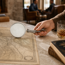 Pewter Antler Handle Magnifier 4 inches