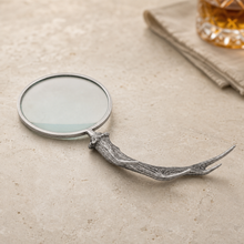 Pewter Antler Handle Magnifier 4 inches