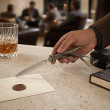Pewter Handle Antler Letter Opener