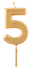 Birthday Candle Number-Gold