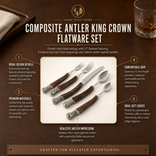 Composite Antler King Crown Flatware Set