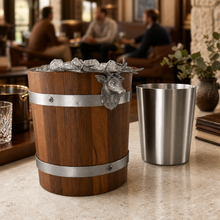 Elk Wood Pail Ice Bucket